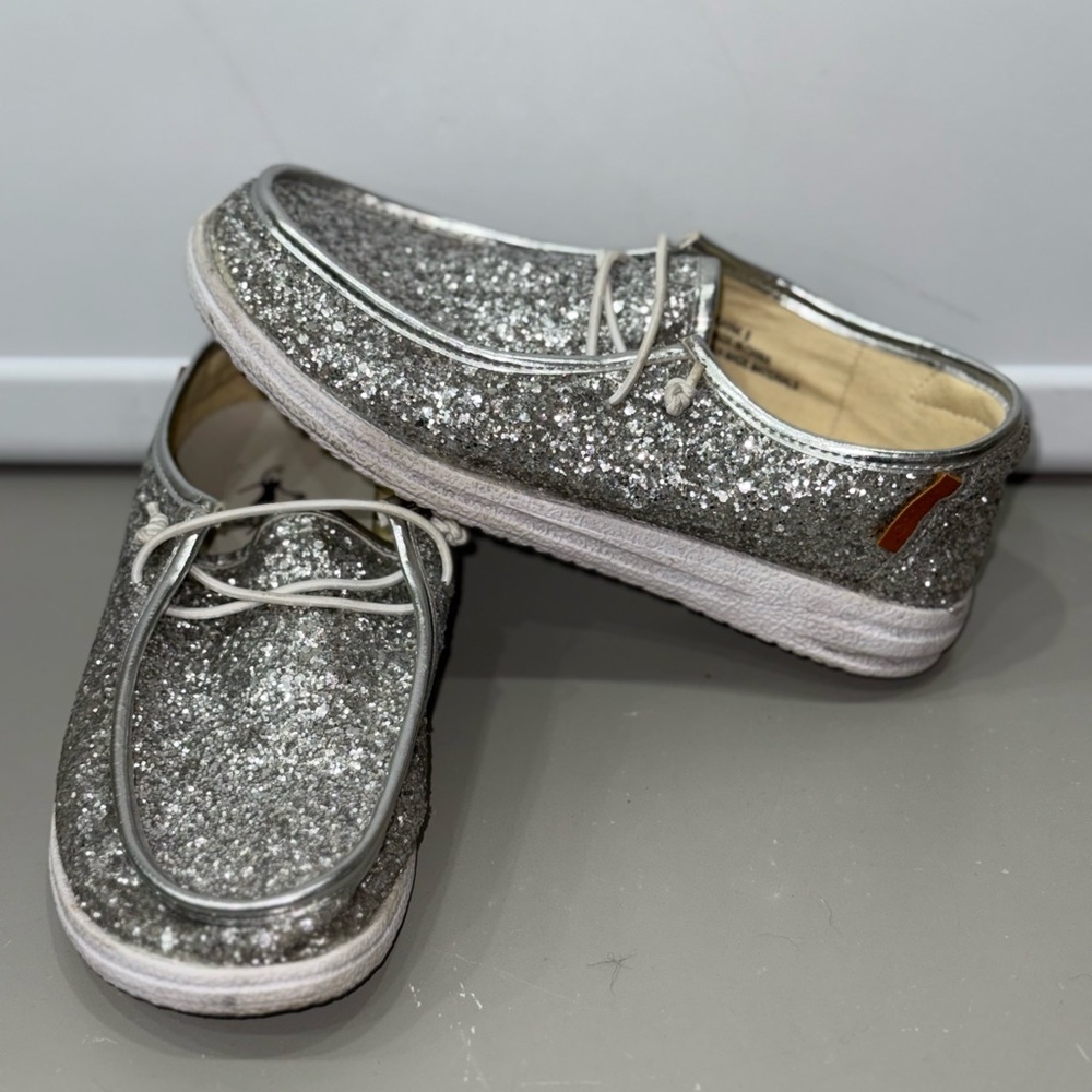 Sparkly Silver Shoes